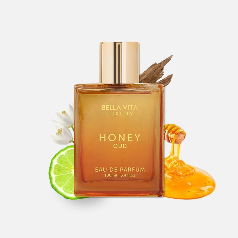 Bellavita Luxury Honey Oud Eau de Perfume | 100 ml (3.4 fl.oz.) | Perfume for Men and Women | Sweet Honey, Bergamot, Oud, And Amber notes.